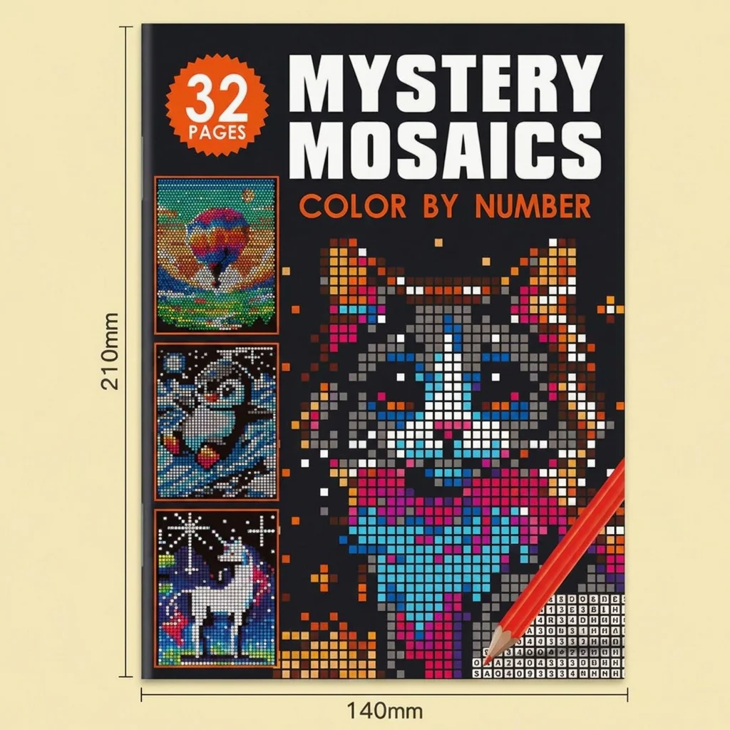 ColorDigits™ Mystery Mosaic Coloring Book - Image 5