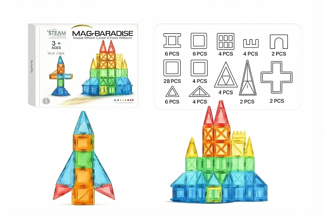 Creative BuildMasters™ - 4D Magnetic Block Adventures for Kids - Image 11