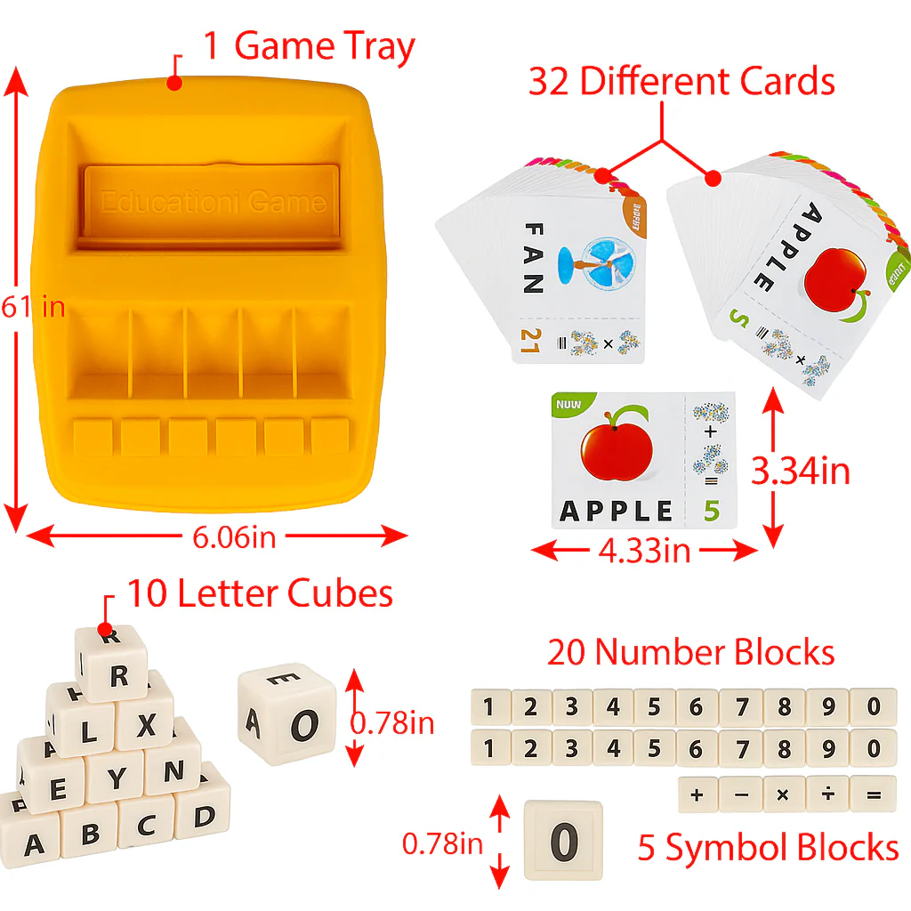 Matching Letter, Spelling, and Math Game Flash Cards - Image 6