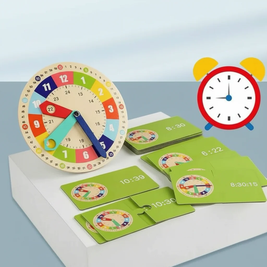 TimeWise Wooden Clock Game™ - Learn to Tell Time with Fun! - Image 2