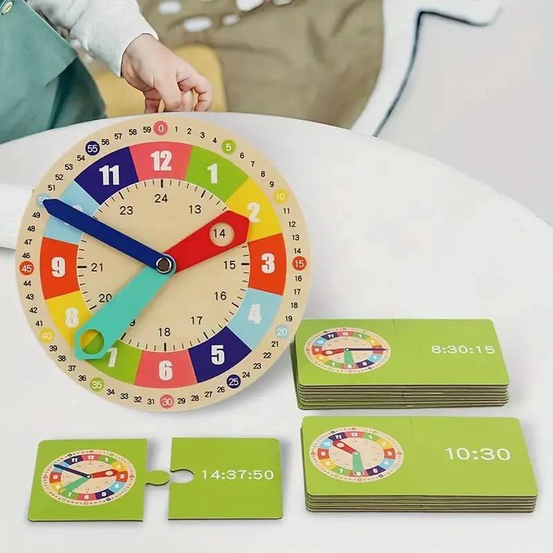 TimeWise Wooden Clock Game™ - Learn to Tell Time with Fun! - Image 3