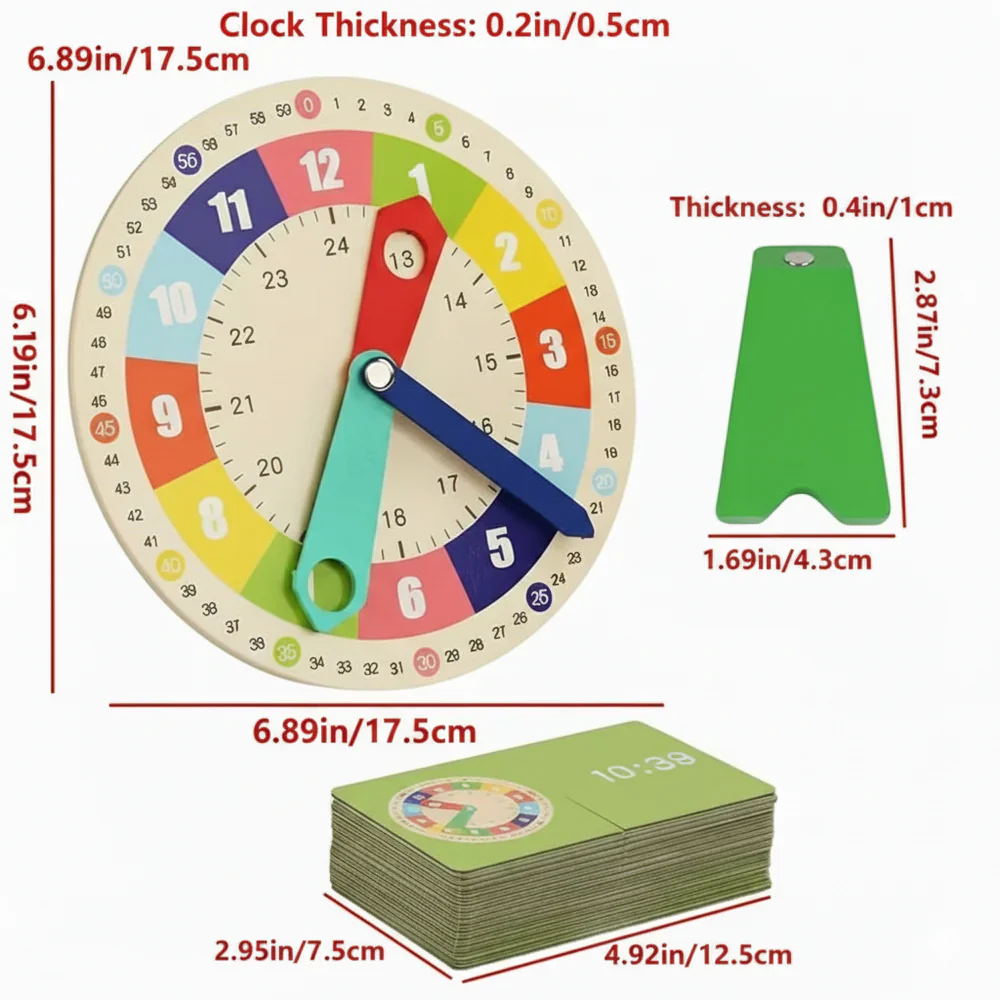 TimeWise Wooden Clock Game™ - Learn to Tell Time with Fun! - Image 5