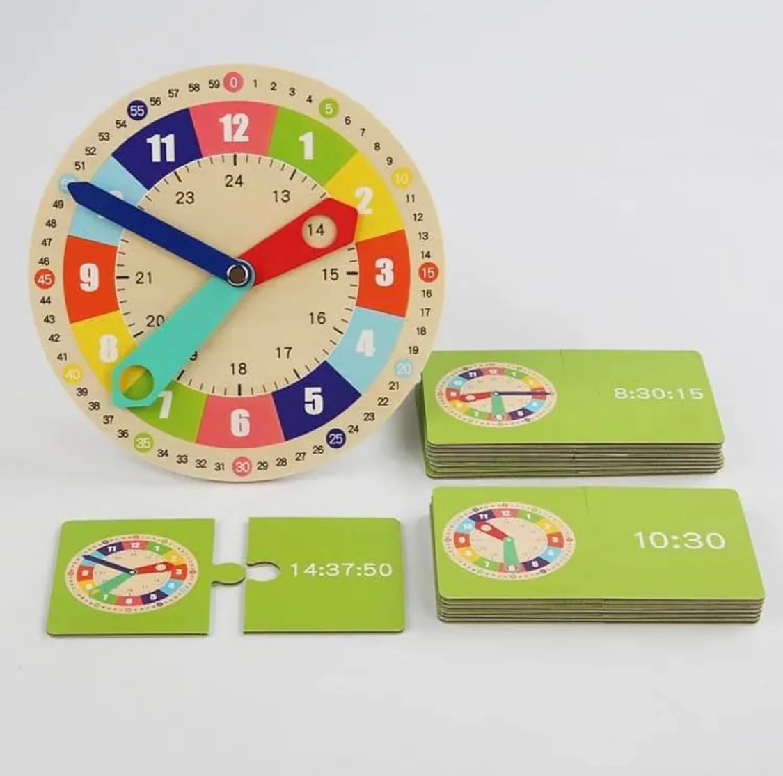 TimeWise Wooden Clock Game™ - Learn to Tell Time with Fun! - Image 7