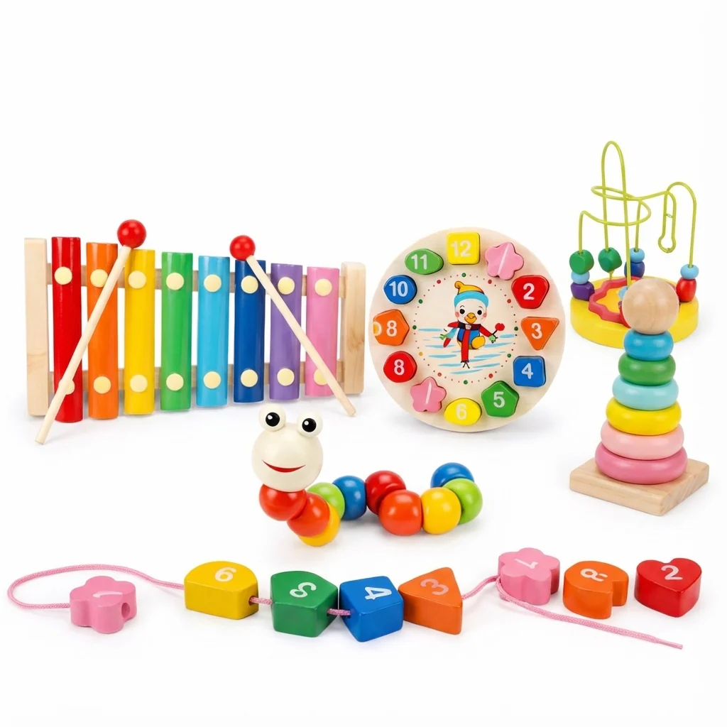 Montessori Wooden Learning Toy Set for Toddlers – Math, Numbers & Motor Skills - Image 10